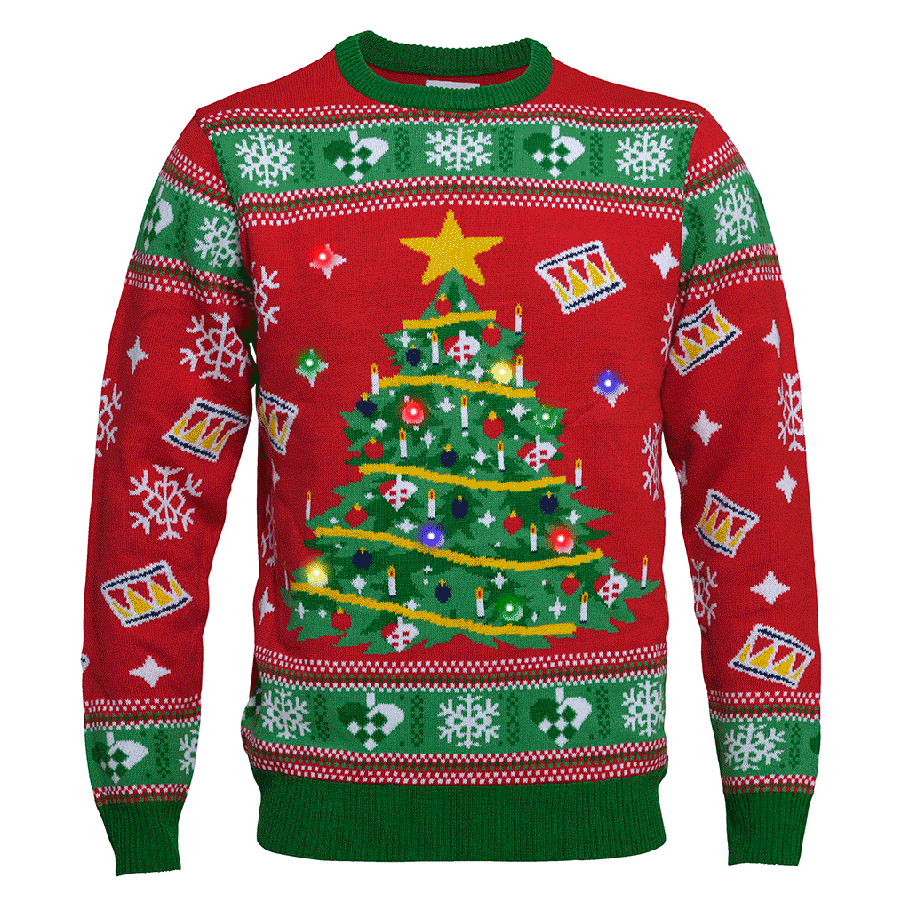 Pull De Noël De L'arbre Rouge - Homme